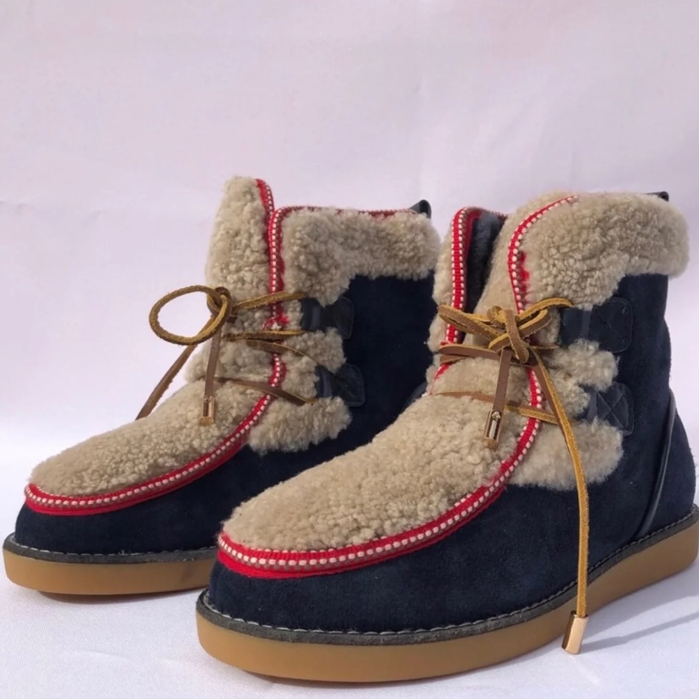 NEW~TORY BURCH~FUR BOOTS~WOMENS SZ 8